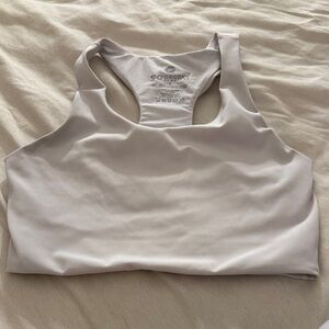 90 Degree By Reflex Light Gray Sports Bra